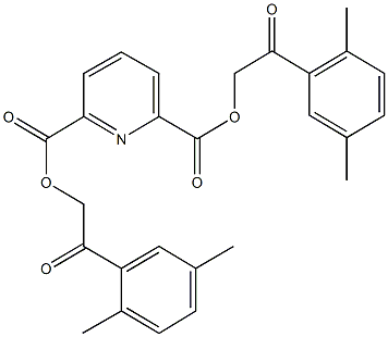 bis[2-(2,5-dimethylphenyl)-2-oxoethyl] 2,6-pyridinedicarboxylate Struktur