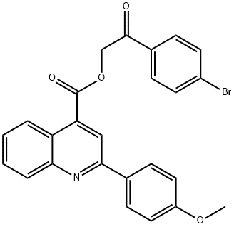 2-(4-bromophenyl)-2-oxoethyl 2-(4-methoxyphenyl)-4-quinolinecarboxylate Struktur