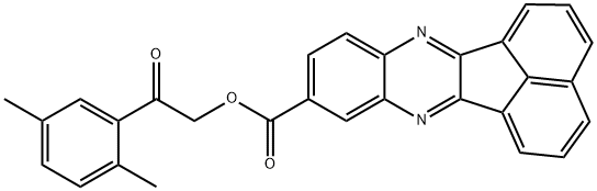 2-(2,5-dimethylphenyl)-2-oxoethyl acenaphtho[1,2-b]quinoxaline-9-carboxylate Struktur