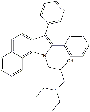 1-(diethylamino)-3-(2,3-diphenyl-1H-benzo[g]indol-1-yl)-2-propanol Struktur