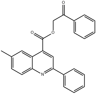 2-oxo-2-phenylethyl 6-methyl-2-phenyl-4-quinolinecarboxylate Struktur