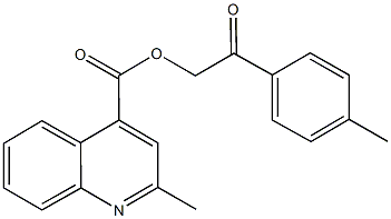 2-(4-methylphenyl)-2-oxoethyl 2-methyl-4-quinolinecarboxylate Struktur