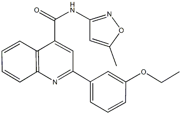 2-(3-ethoxyphenyl)-N-(5-methyl-3-isoxazolyl)-4-quinolinecarboxamide Struktur