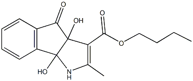 butyl 3a,8b-dihydroxy-2-methyl-4-oxo-1,3a,4,8b-tetrahydroindeno[1,2-b]pyrrole-3-carboxylate Struktur