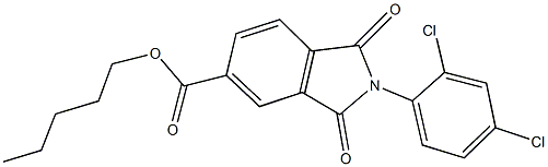 pentyl 2-(2,4-dichlorophenyl)-1,3-dioxoisoindoline-5-carboxylate Struktur