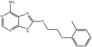 8-{[2-(2-methylphenoxy)ethyl]sulfanyl}-9H-purin-6-amine Struktur