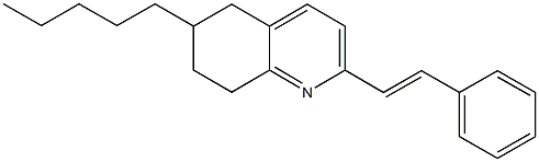 6-pentyl-2-(2-phenylvinyl)-5,6,7,8-tetrahydroquinoline Struktur