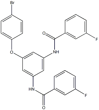 N-{3-(4-bromophenoxy)-5-[(3-fluorobenzoyl)amino]phenyl}-3-fluorobenzamide Struktur