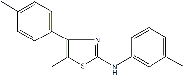 N-[5-methyl-4-(4-methylphenyl)-1,3-thiazol-2-yl]-N-(3-methylphenyl)amine Struktur