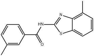 3-methyl-N-(4-methyl-1,3-benzothiazol-2-yl)benzamide Struktur