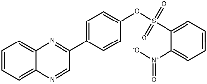 4-(2-quinoxalinyl)phenyl 2-nitrobenzenesulfonate Struktur