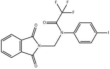 N-[(1,3-dioxo-1,3-dihydro-2H-isoindol-2-yl)methyl]-2,2,2-trifluoro-N-(4-iodophenyl)acetamide Struktur