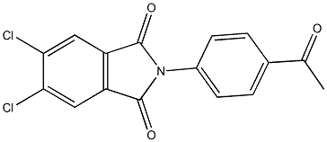 2-(4-acetylphenyl)-5,6-dichloro-1H-isoindole-1,3(2H)-dione Struktur