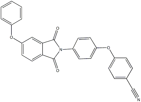 4-[4-(1,3-dioxo-5-phenoxy-1,3-dihydro-2H-isoindol-2-yl)phenoxy]benzonitrile Struktur