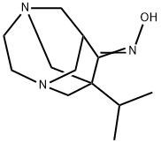 1-isopropyl-3,6-diazatricyclo[4.3.1.1~3,8~]undecan-9-one oxime Struktur