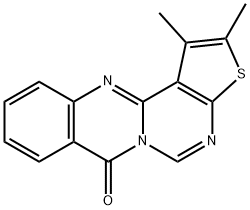 1,2-dimethyl-7H-thieno[2',3':4,5]pyrimido[6,1-b]quinazolin-7-one Struktur