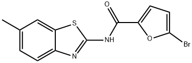 5-bromo-N-(6-methyl-1,3-benzothiazol-2-yl)-2-furamide Struktur