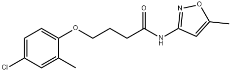 4-(4-chloro-2-methylphenoxy)-N-(5-methyl-3-isoxazolyl)butanamide Struktur