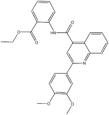 ethyl 2-({[2-(3,4-dimethoxyphenyl)-4-quinolinyl]carbonyl}amino)benzoate Struktur