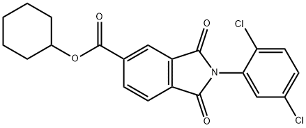 cyclohexyl 2-(2,5-dichlorophenyl)-1,3-dioxo-5-isoindolinecarboxylate Struktur