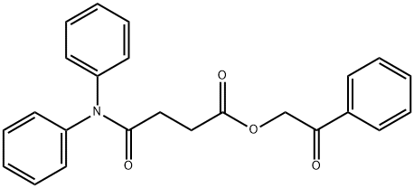 2-oxo-2-phenylethyl 4-(diphenylamino)-4-oxobutanoate Struktur