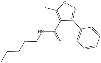 5-methyl-N-pentyl-3-phenyl-4-isoxazolecarboxamide Struktur