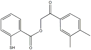 2-(3,4-dimethylphenyl)-2-oxoethyl 2-sulfanylbenzoate Struktur