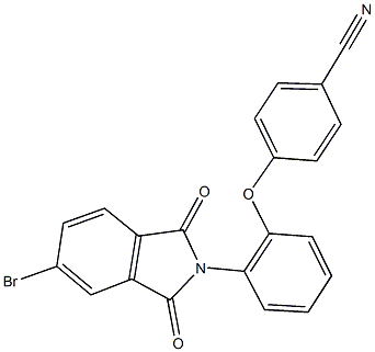 4-[2-(5-bromo-1,3-dioxo-1,3-dihydro-2H-isoindol-2-yl)phenoxy]benzonitrile Struktur