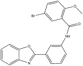 N-[3-(1,3-benzoxazol-2-yl)phenyl]-5-bromo-2-methoxybenzamide Struktur