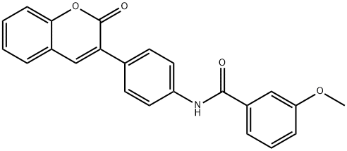 3-methoxy-N-[4-(2-oxo-2H-chromen-3-yl)phenyl]benzamide Struktur