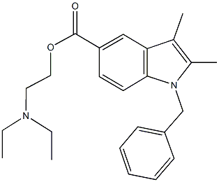 2-(diethylamino)ethyl 1-benzyl-2,3-dimethyl-1H-indole-5-carboxylate Struktur