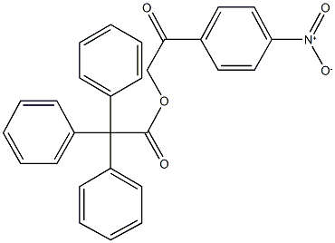 2-{4-nitrophenyl}-2-oxoethyl triphenylacetate Struktur