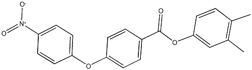 3,4-dimethylphenyl 4-{4-nitrophenoxy}benzoate Struktur