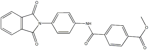 methyl 4-{[4-(1,3-dioxo-1,3-dihydro-2H-isoindol-2-yl)anilino]carbonyl}benzoate Struktur