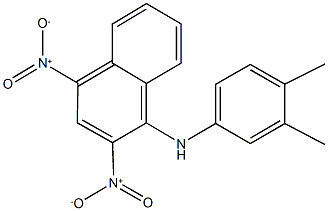 N-(3,4-dimethylphenyl)-2,4-dinitro-1-naphthalenamine Struktur