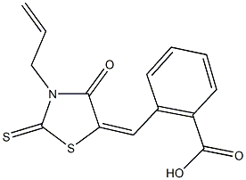 2-[(3-allyl-4-oxo-2-thioxo-1,3-thiazolidin-5-ylidene)methyl]benzoic acid Struktur