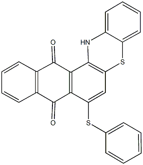 7-(phenylsulfanyl)-8H-naphtho[2,3-a]phenothiazine-8,13(14H)-dione Struktur