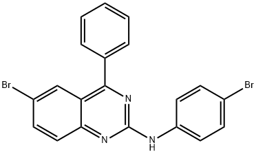 N-(4-bromophenyl)-N-(6-bromo-4-phenyl-2-quinazolinyl)amine Struktur