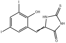 5-(2-hydroxy-3,5-diiodobenzylidene)-2-thioxo-4-imidazolidinone Struktur