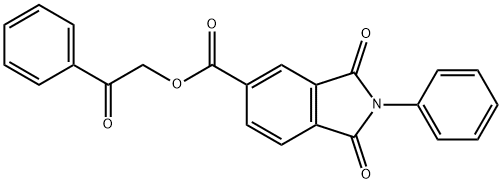 2-oxo-2-phenylethyl 1,3-dioxo-2-phenylisoindoline-5-carboxylate Struktur