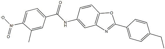 N-[2-(4-ethylphenyl)-1,3-benzoxazol-5-yl]-4-nitro-3-methylbenzamide Struktur