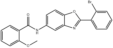 N-[2-(2-bromophenyl)-1,3-benzoxazol-5-yl]-2-methoxybenzamide Struktur