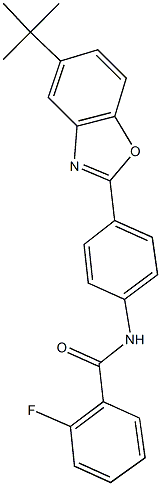 N-[4-(5-tert-butyl-1,3-benzoxazol-2-yl)phenyl]-2-fluorobenzamide Struktur