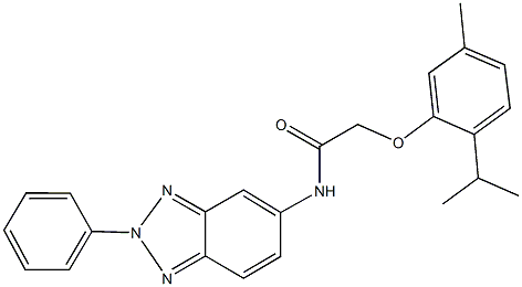 2-(2-isopropyl-5-methylphenoxy)-N-(2-phenyl-2H-1,2,3-benzotriazol-5-yl)acetamide Struktur