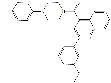 4-{[4-(4-fluorophenyl)-1-piperazinyl]carbonyl}-2-(3-methoxyphenyl)quinoline Struktur