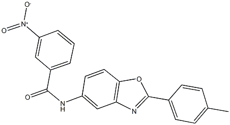 3-nitro-N-[2-(4-methylphenyl)-1,3-benzoxazol-5-yl]benzamide Struktur