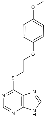 6-{[2-(4-methoxyphenoxy)ethyl]sulfanyl}-9H-purine Struktur