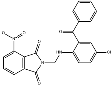 2-[(2-benzoyl-4-chloroanilino)methyl]-4-nitro-1H-isoindole-1,3(2H)-dione Struktur