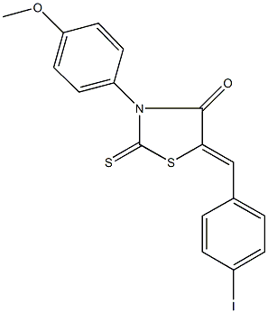 5-(4-iodobenzylidene)-3-(4-methoxyphenyl)-2-thioxo-1,3-thiazolidin-4-one Struktur