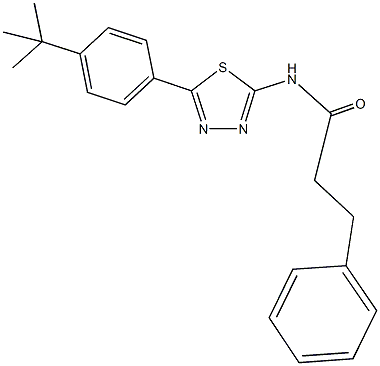 N-[5-(4-tert-butylphenyl)-1,3,4-thiadiazol-2-yl]-3-phenylpropanamide Struktur